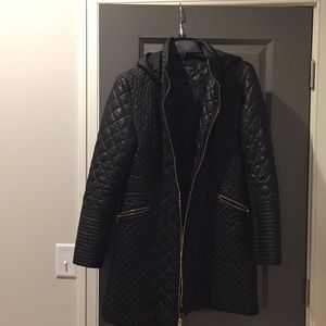 Black quilted jacket